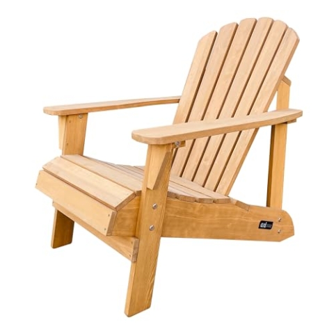AXI Carmen Adirondackstuhl aus Holz in Goldgelb | Gartenstuhl/Loungestuhl/Adirondack Stuhl/Chair aus Holz für 1 Person mit Armlehnen & hoher Rückenlehne | 90,5 x 78,4 x 93 cm
