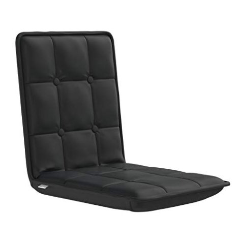 bonVIVO Easy Comfort, Bodensessel, mehrere Positionen, Bodensitz, schwarz, verstellbare Rückenlehne, faltbar, gepolstert, für TV, Gamer, Meditationsstuhl, Lesesessel