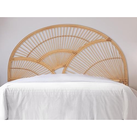 Vente-unique-Bett-Kopfteil 160 cm - Rattan - Holzfarben - EFELA