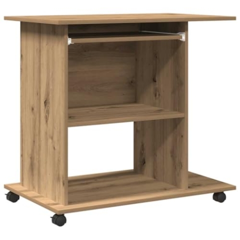 vidaXL Schreibtisch Artisan-Eiche 80x50x75 cm Holzwerkstoff, Bürotisch, Computertisch, Büromöbel, Arbeitstisch, Büroschreibtisch, Tisch, Laptoptisch