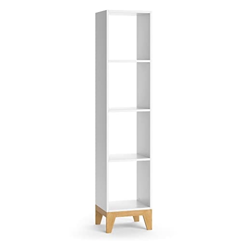 Vicco Kinderregal Malia, Spielzeugregal für Faltboxen, Weiß/Eiche, 35.2 x 159.5 cm