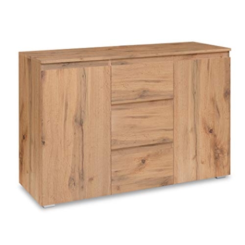 DEINE TANTE EMMA 002616 Image 4 Honig Eiche Nb. 2türig 3 Schubkasten Kommode Beistellkommode Sideboard Buffet ca. 120 x 80 x 40 cm