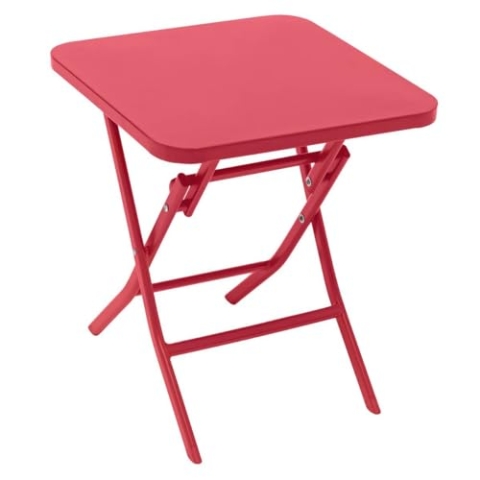 Hespéride - Quadratischer Gartenbeistelltisch Greensboro in Johannisbeerrot - 40 × 40 cm - Johannisbeere