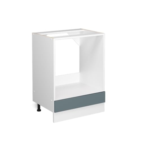 Vicco Herdumbauschrank R-Line, Blau-Grau/Weiß, 60 cm ohne Arbeitsplatte