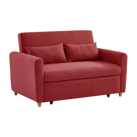 Vente-unique Ayla 2-Sitzer-Sofa fÅr 2 Personen, ausziehbar, Rot