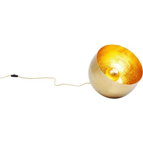 Kare Design Bodenleuchte Apollon, Gold, 35cm Durchmesser, Bodenlampe, Stehleuchte, Stahlgestell, rund, kein Leuchtmittel inklusive, 25x35x35 cm (H/B/T)