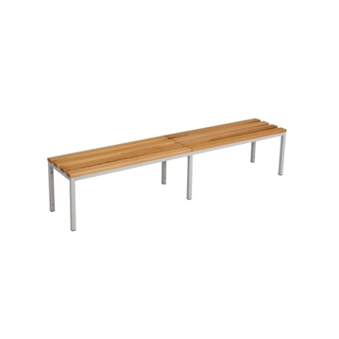 furni24 Sitzbank für Umkleideräume BxHxT: 200x42x40 cm, Umkleidesitzbank, Umkleidebank, Garderobenbank, Sportbank, Bank mit Echtholz für Fitnessstudio
