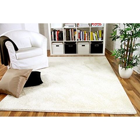 Snapstyle Hochflor Velours Teppich Mona Creme in 24 Größen
