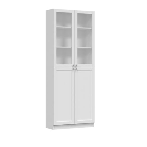 CDF Bücherregal W80 SH PAFOS | Farbe: Weiß | Für Wohnzimmer, Büro, Arbeitszimmer | Modern | Regal für Bücher | Ideal für Kinderzimmer, Teenager, Jugendzimmer