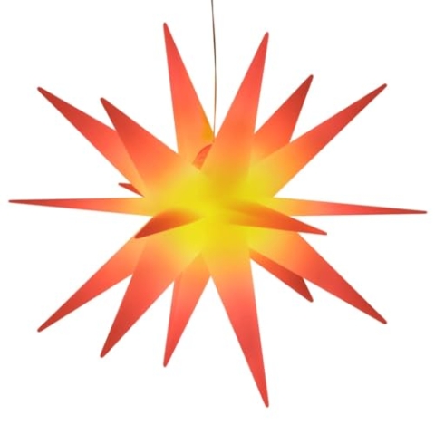 vidaXL Weihnachtsstern, Faltbar Beleuchtet Adventsstern mit LED, Wasserdicht Weihnachtsbeleuchtung mit Timer, Leuchtstern Weihnachtsdeko für Innen Außen, Rot 100 cm