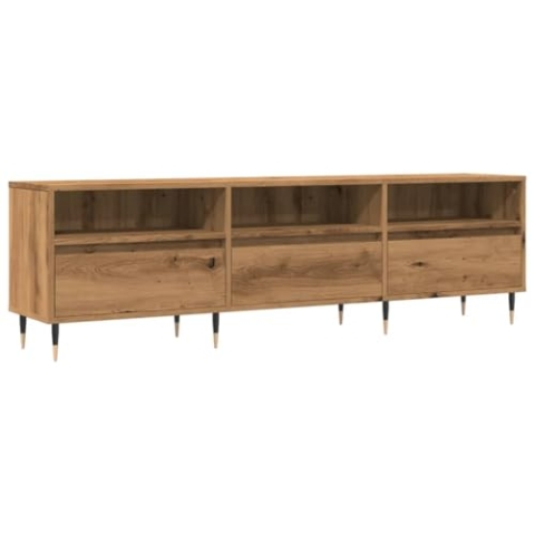 vidaXL TV-Schrank Artisan-Eiche 150x30x44,5 cm Holzwerkstoff, TV-Ständer, TV-Bank, Fernsehschrank, TV-Board, TV Sideboard, Fernsehtisch, HiFi-Schrank