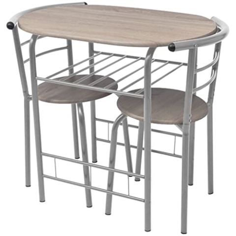 vidaXL Barset Bistroset Frühstückstisch Küchentisch Bartisch Barhocker Stühle