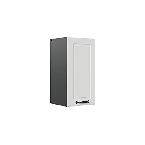 Vicco Hängeschrank R-Line, hängender Küchenschrank, Weiß Landhaus/Anthrazit, 30 cm