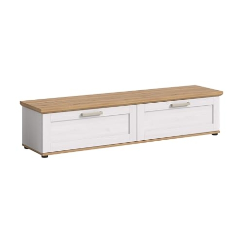 xonox.home Wohnzimmer Verona Lowboard TV-Board Wohnwand-Element TV-Schrank in Sibiu Lärche Nb. Absetzung Artisan Eiche Nb., ca.164x37x40 cm