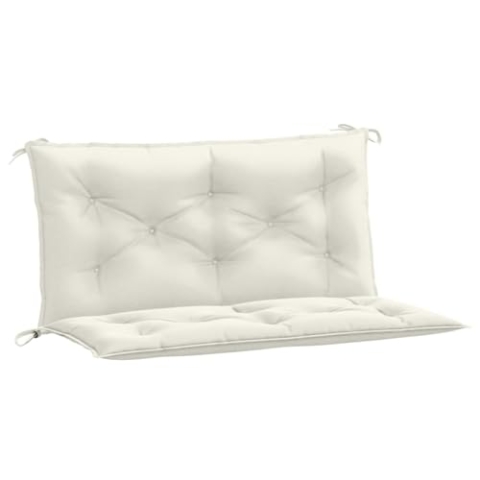 vidaXL Gartenbank-Auflagen 2 STK. Melange Creme 100x50x7 cm Stoff