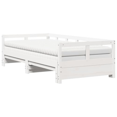 vidaXL Tagesbett Ausziehbar mit Matratzen 90x190 cm Massivholz Kiefer