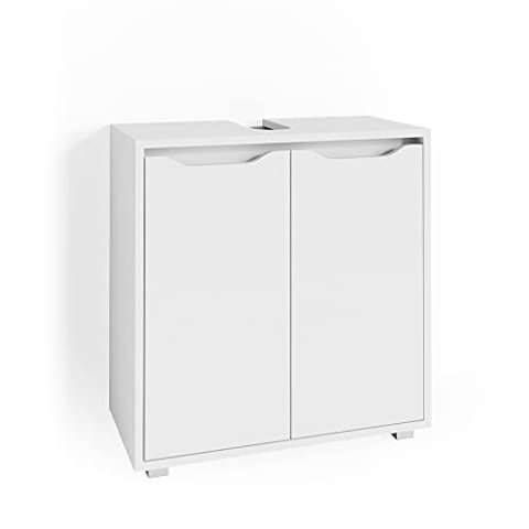 Vicco Waschbeckenunterschrank Ruben, Waschtischunterschrank, Weiß, 60 x 62.5 cm