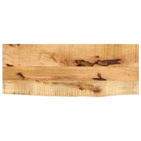 vidaXL Tischplatte, Holzplatte für Tisch Esstisch Couchtisch, Massivholzplatte Baumkante, Ersatztischplatte, 90x30x2,5cm Massivholz Raues Mangoholz
