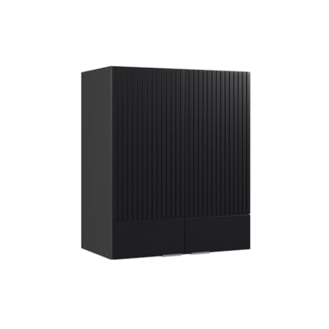 Vicco Küchenschränke Fame-Line, hängender Küchenschrank, Schwarz gestreift, 60 cm