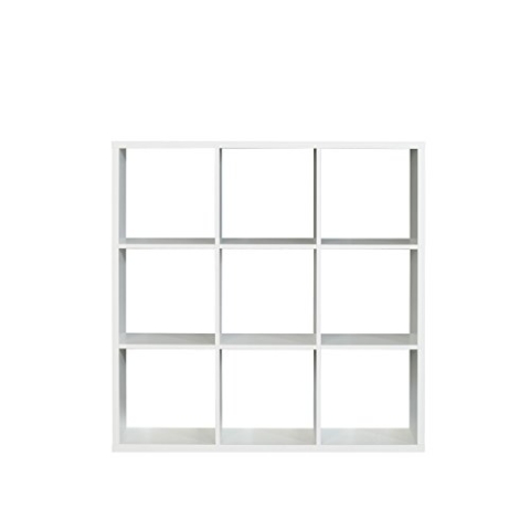 FORTE Mauro Regal 3x3 Fächer, Holzwerkstoff, Weiß, (B*H*T): 107,2 x 107,3 x 32,9 cm
