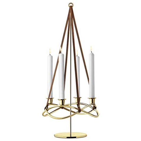 Georg Jensen Aufsatz für Kerzenleuchter Season Gold