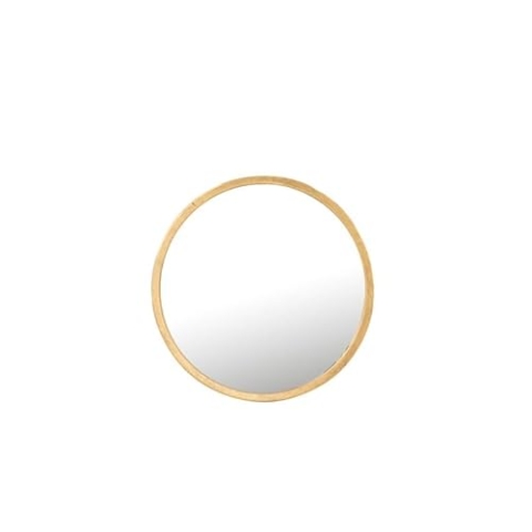 J-Line Spiegel Mona, rund, Metall/Glas, goldfarben
