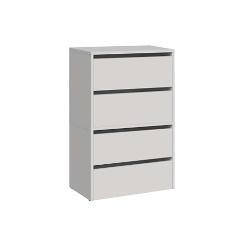 CDF Schuhschrank Modo X2 | Farbe: Weiß | Ideal für Vorzimmer, Flur, Büro | Schuhaufbewahrung | Schuhregale | modern | offene Einlegenböden