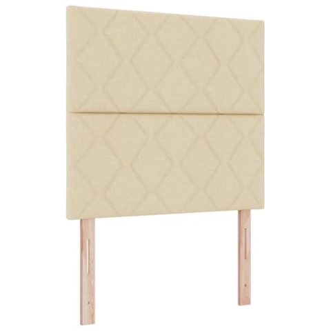 vidaXL Beige Boxspringbett mit Matratze 120x200 cm Stoff