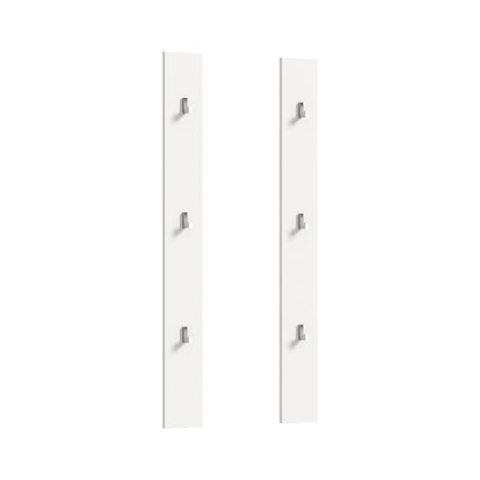 xonox.home Systemmöbel Projekt X Wandpaneel Paneel Wandboard Wandgarderobe Garderobenwand Garderobenpaneel Flurpaneel in weiß Hochglanz, ca. 13x115x3 cm 2er Set