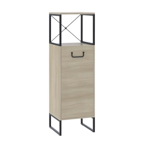 Vicco Midischrank Vionna, Eiche/Schwarz, 36 x 116.5 cm