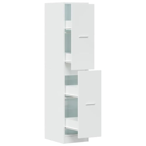 vidaXL Apothekerschrank Hochglanz-Weiß 30x41x144,5 cm Holzwerkstoff