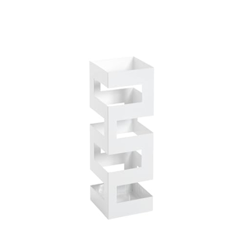 HAKU Möbel Schirmständer weiß, Metall - Maße: B 16 cm x H 48 cm x T 16 cm, Style: Modern