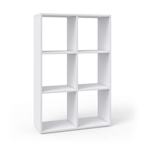 Vicco Raumteiler Karree, stehendes Bücherregal, Weiß, 72 x 107.8 cm