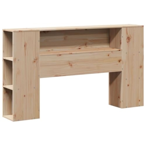 vidaXL Kopfteil, Bettkopfteil mit Stauraum, Freistehend Betthaupt für Holzbett Doppelbett, Holzkopfteil Bettzubehör Schlafzimmer, 140cm Massivholz Kiefer