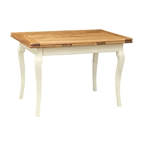Biscottini Esstisch ausziehbar Made in Italy 120x80 cm | Esstisch Holz massiv | Küchentisch ausziehbar