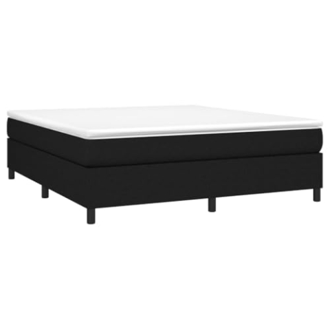 vidaXL Bettgestell, Polsterbett Bett für Schlafzimmer, Bettrahmen mit Lattenrost, Schlafzimmerbett Doppelbett, Schwarz 160x200cm Stoff