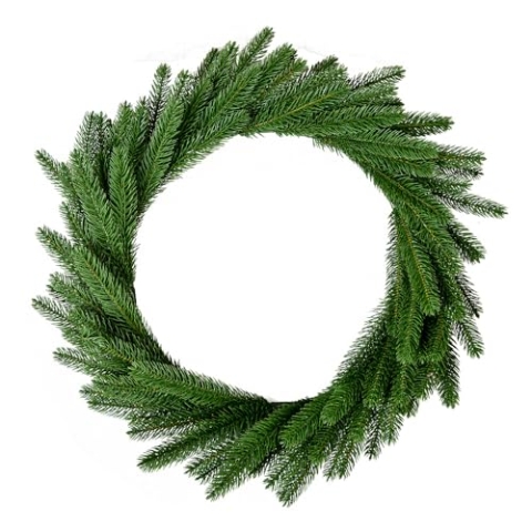 Clayre & Eef Weihnachtskranz Ø 63 cm Grün Kunststoff