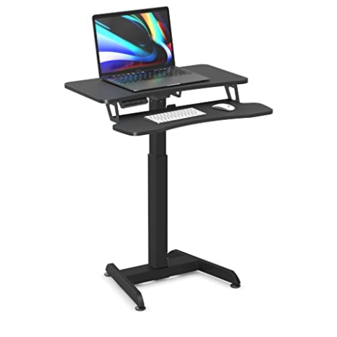 Worktrainer - Updesk High Kleiner Elektrischer Höhenverstellbarer Schreibtisch - Höhe 72-122cm - Breite 80cm - Schwarz - Mit Memory-Funktion - Neu