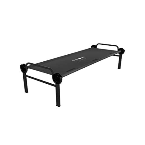Disc-O-Bed Single L mit Beinverlängerungen schwarz (schwarzer Rahmen)