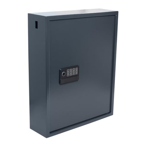 Pavo - Schlüsseltresor/Hochsicherheits-Schlüsselschrank für 100 Schlüssel/Schlüsselsafe/Abmessungen: 600 x 410 x 120 mm/Fingerabdruckleser/Typ-C-Anschlüsse / 100 Schlüsselanhänger - Incl
