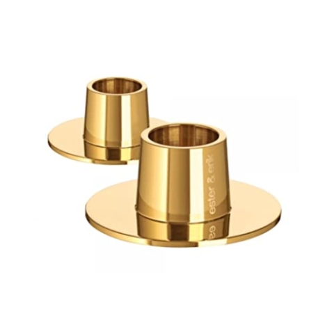 ester & erik Candleholders medium, Gold, Shiny, 2 Stück [Set]