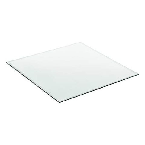 [neu.haus] Glasplatte 'Glasgow' 70x70cm Eckig Glasscheibe Tischplatte ESG Glas Kaminplatte Kaminglas DIY Tisch
