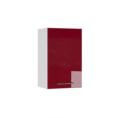 Vicco Hängeschrank Fame-Line, hängender Küchenschrank, Bordeaux Hochglanz/Weiß, 45 cm