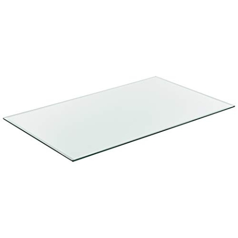 [neu.haus] Glasplatte 'Glasgow' 120x65cm Eckig Glasscheibe Tischplatte ESG Glas Kaminplatte Kaminglas DIY Tisch