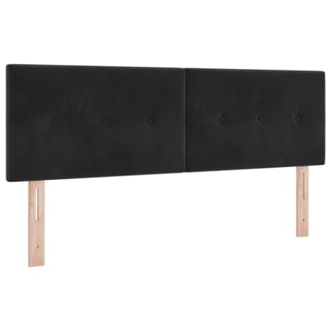 vidaXL zeitgenössisches schwarzes höhenverstellbares Kopfteile für Betten | Wandmontiert & stylisches Design 140 cm Breite aus langlebigem