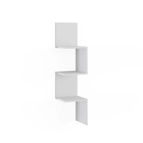 Vicco Eckregal Paolo, Bücherregal, Weiß, 28 x 116.4 cm