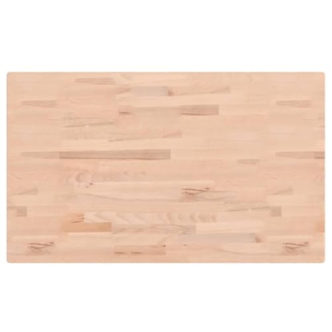vidaXL Tischplatte, Holzplatte Holztischplatte Rechteckig, Ersatzplatte Platte für Beistelltisch Bartisch, Massivholztischplatte Schreibtischplatte, 100x60x1,5 cm Massivholz Buche