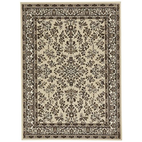 Hanse Home Design Kurzflor Wohnzimmerteppich Orient - Zabul Perser Look, Orientalischer Teppich für Esszimmer, Wohnzimmer, Schlafzimmer - Creme, 180x260 cm
