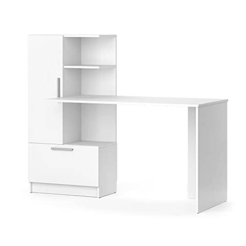 Vicco Schreibtisch Tomy, Arbeitstisch für das Büro, Weiß, 150 x 59 cm
