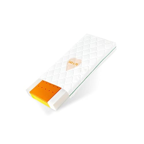 BestCare Visco Baby Plus Kindermatratze Babymatratze Matratze Kaltschaummatratze 70x140 x12cm Viskoelastische Memory-Schaum waschbarer Aloe Vera Bezug Standard 100 by Oeko-TEX